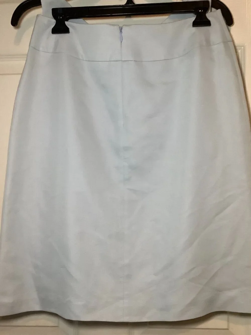 Harold's light blue two-piece skirt set